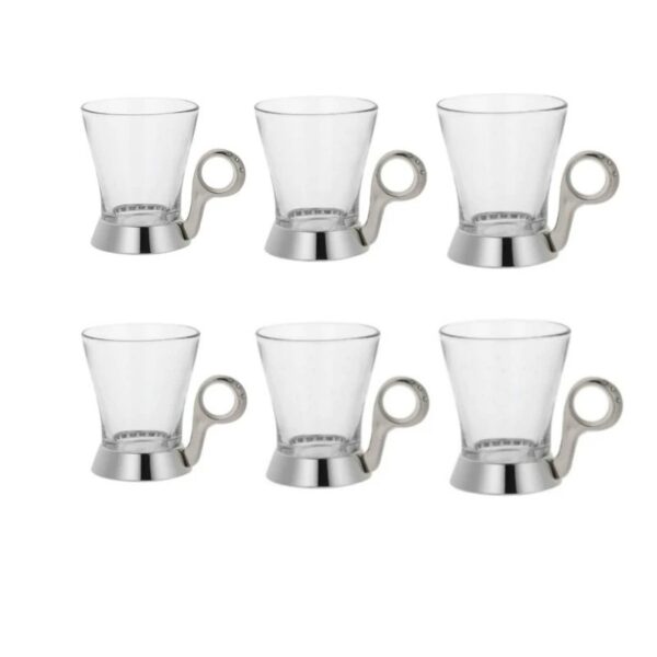 چای خوری رزلند 6 عددی مدل حلقه نگین استیل - Image 2
