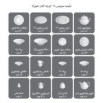 سرویس چینی 108 پارچه چینی زرین مدل شهرزاد طرح وایت رز - Image 12