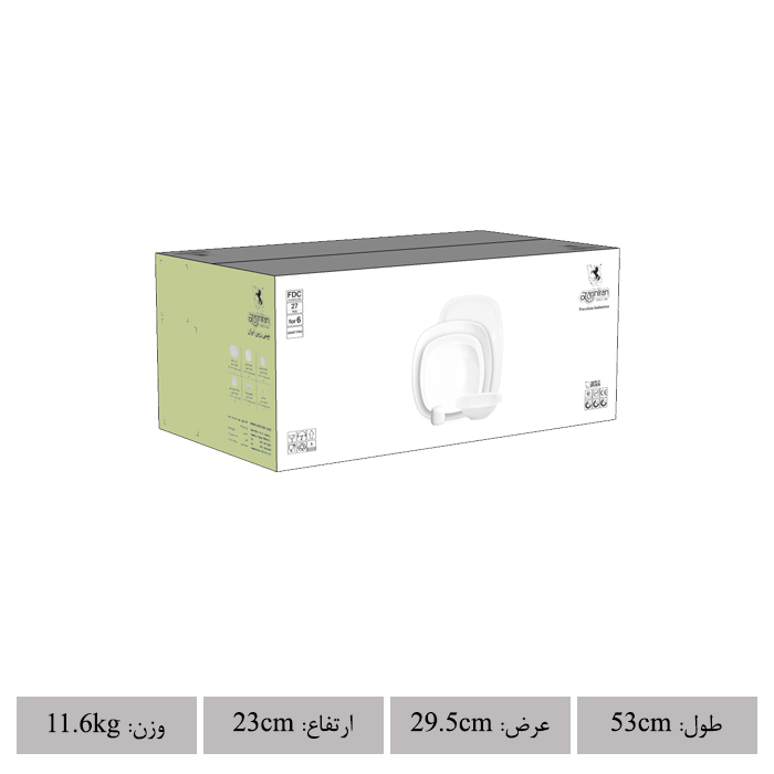 سرویس چینی ۲۷ پارچه چینی زرین مدل کواترو طرح ورنیکا