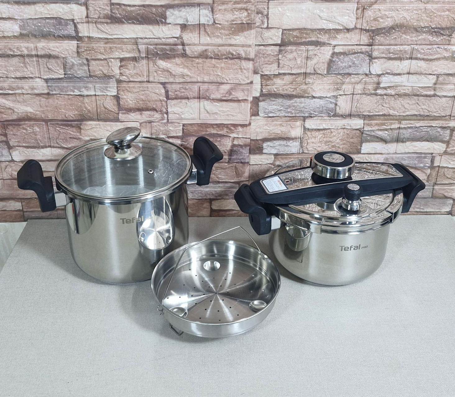 زودپز دوقلو کلیپسی تفال 7و5 لیتر مدل Tefal