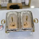 سوفله خوری رزلند دوقلو مدل پافیلی استیل طلایی - Image 4