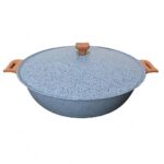 ماهیتابه چدن گرانیتی هاناتک سایز ۴۵ رنگ طوسی