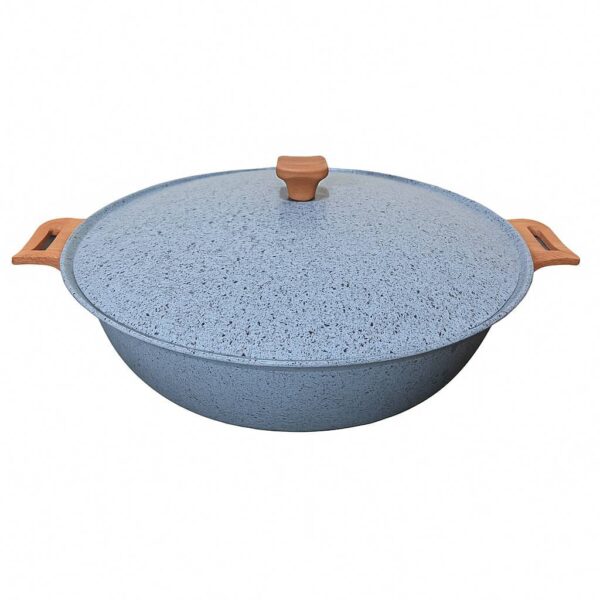ماهیتابه چدن گرانیتی هاناتک سایز ۴۵ رنگ طوسی - Image 2