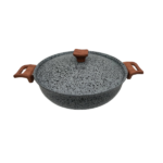 ماهیتابه چدن گرانیتی هاناتک سایز ۲۴ رنگ طوسی - Image 2
