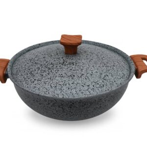 ماهیتابه چدن گرانیتی هاناتک سایز ۲۸ رنگ طوسی