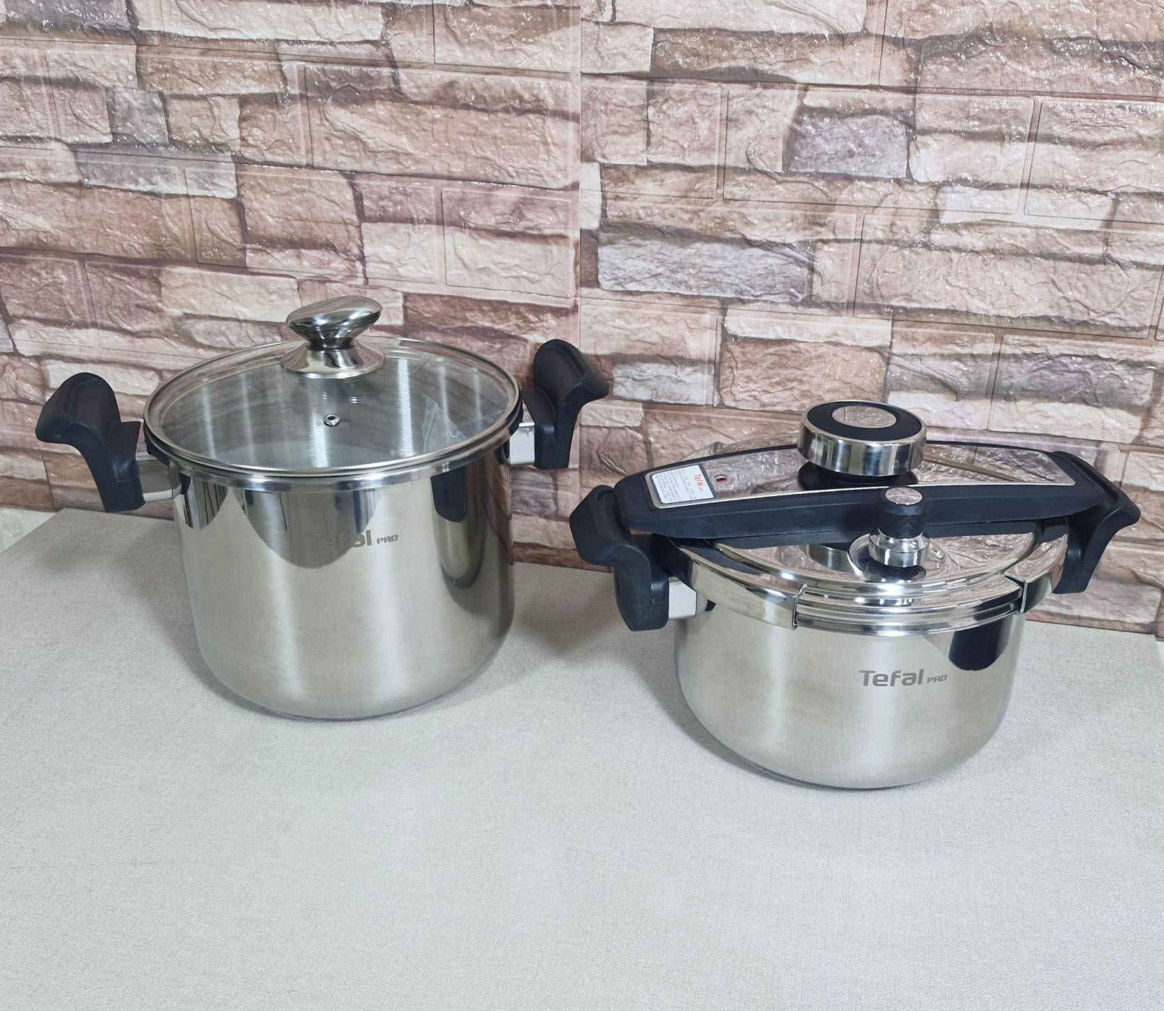زودپز دوقلو کلیپسی تفال 7و5 لیتر مدل Tefal