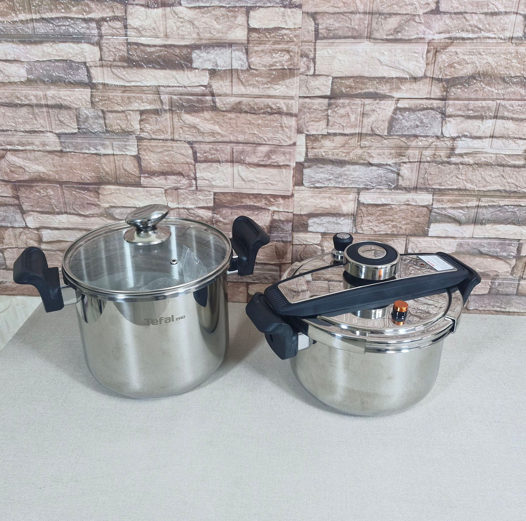زودپز دوقلو کلیپسی تفال 7و5 لیتر مدل Tefal