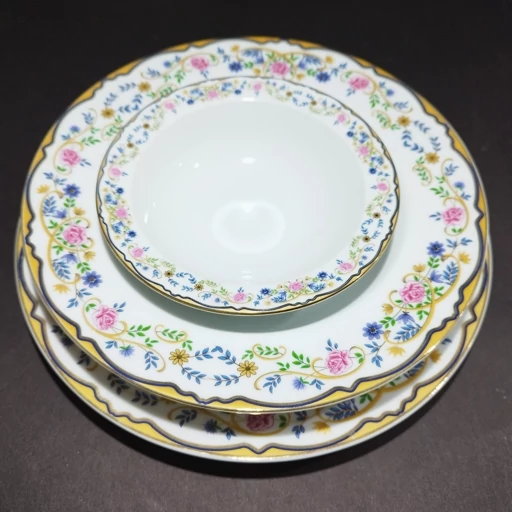 سرویس چینی زرین 28 پارچه مدل ایتالیا اف طرح گلستان درجه عالی