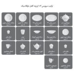 سرویس چینی 103 پارچه چینی زرین مدل نئوکلاسیک طرح فلورنتیا - Image 6