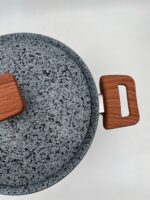 قابلمه چدن گرانیتی هاناتک سایز ۱۶ رنگ طوسی - Image 3