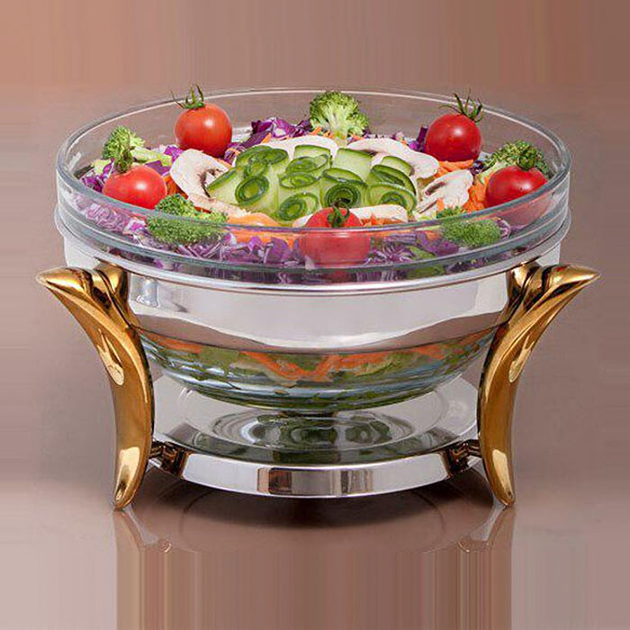 سوفله خوری رزلند مدل قایقی مجموعه 4 عددی استیل طلایی