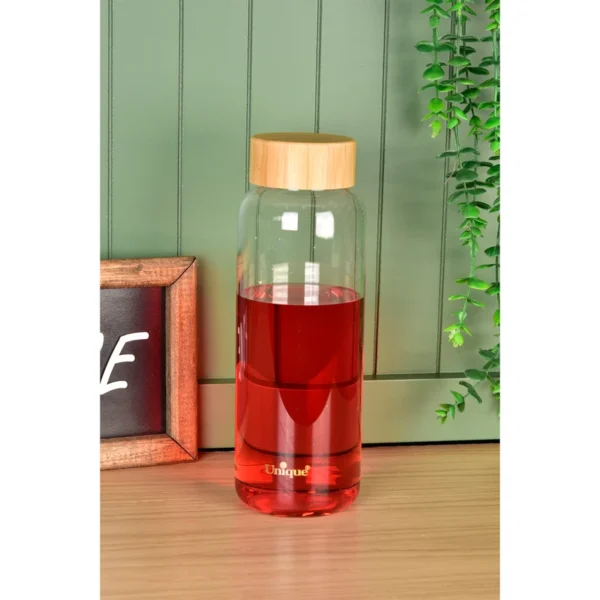 بطری آب متوسط درب چوبی یونیک UN-3058 - تصویر 2