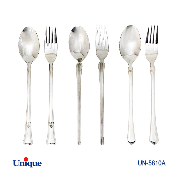 قاشق و چنگال تک استیل یونیک مدل UN-5810A قاشق و چنگال تک استیل یونیک | کد UN-5810A - Image 1