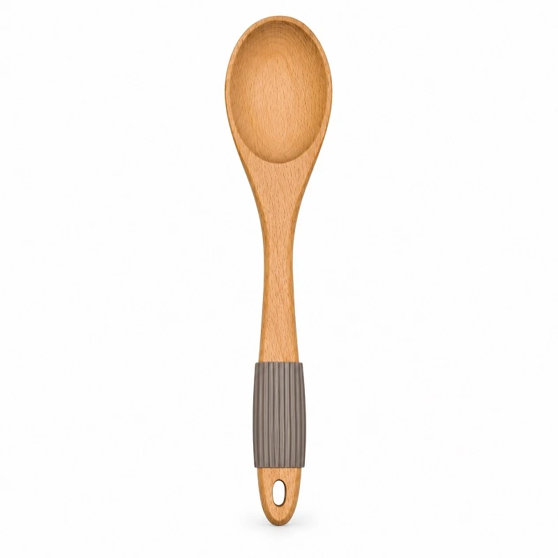 قاشق مدل UN-1110 چوبی با دسته سیلیکونی قاشق مدل UN-1110 - تصویر 1