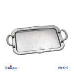 سینی استیل یک میل بدون پایه کوچک یونیک مدل UN-4019