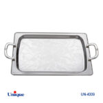 سینی استیل یک میل بدون پایه بزرگ یونیک مدل UN-4009