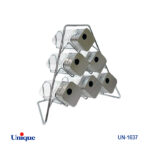 ست ادویه ۶ تایی شیشه مربع هرمی یونیک Unique کد UN-1637