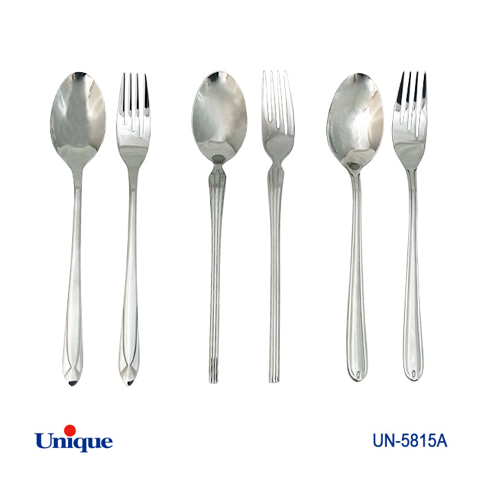 قاشق و چنگال تک استیل یونیک مدل UN-5815A قاشق و چنگال تک استیل یونیک | کد UN-5815A - Image 1