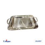 سینی براق استیل بدون پایه کوچک یونیک مدل UN-4067