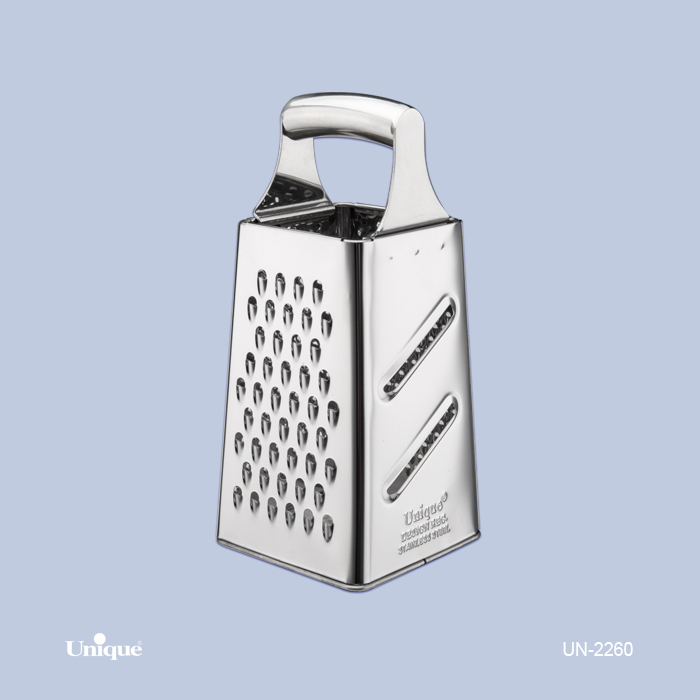 رنده استیل مربع کوچک یونیک مدل UN-2260 با چهار سطح تیغه درشت، ریز، متوسط و خلالی رنده استیل مربع کوچک یونیک مدل UN-2260 - تصویر 1