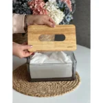 جای دستمال کاغذی لیمون مدل رویه چوبی کد HS2372 - تصویر 3